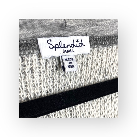 new Splendid ✶ Morrow Bay Boxy Waffle Textured Sweatshirt Hoodie ✶ Grey ✶ Small - Picture 9 of 16